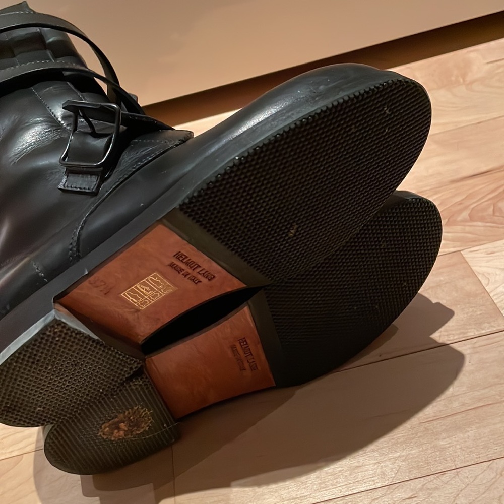 Helmut Lang moto boots black leather - Picture 7 of 7